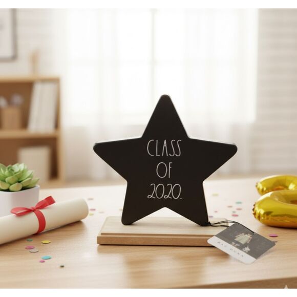 Rae Dunn Class of 2020 Star Plaque Shelf Sitter Graduation Gift Farmhouse Decor - Picture 1 of 4